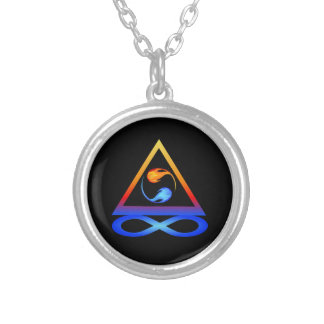 Twin Flame Symbol- Silver Plated Necklace