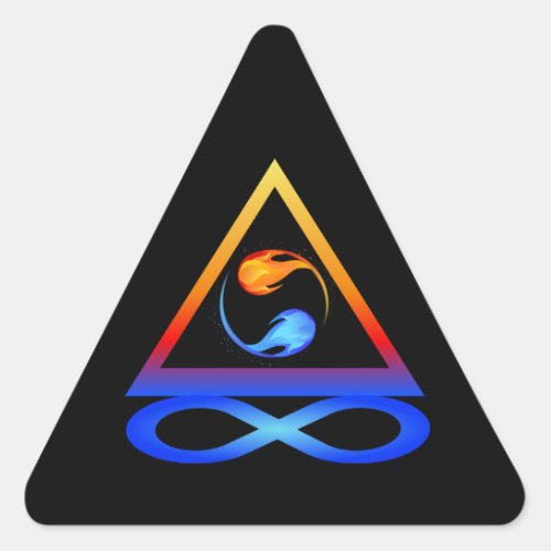 Twin Flame Symbol_ Triangle Sticker