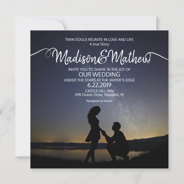 Twin Flame Wedding Invitation (Front)
