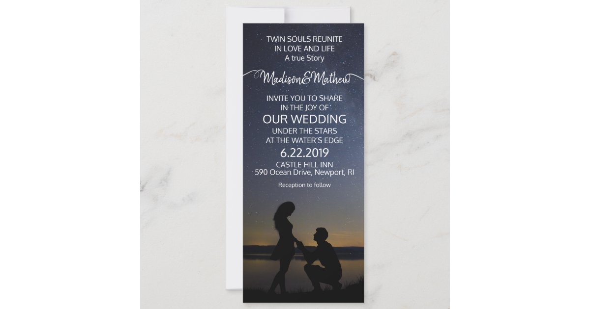 Twin Flame Wedding Invitation Zazzle