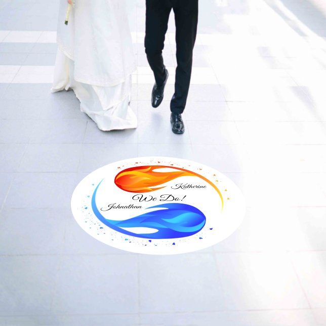 Twin Flame Wedding Theme- Floor Decals (Wedding)