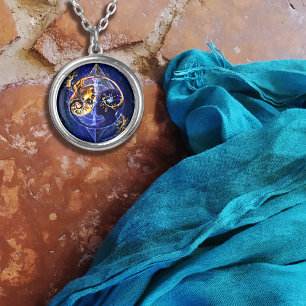 Twin flames - Cosmic love Silver Plated Necklace