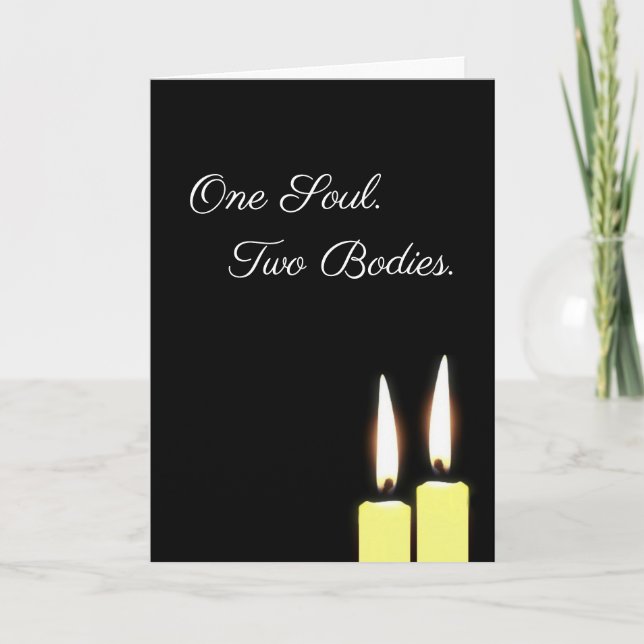 Twin Flames Fire Poem Holiday Card (Front)