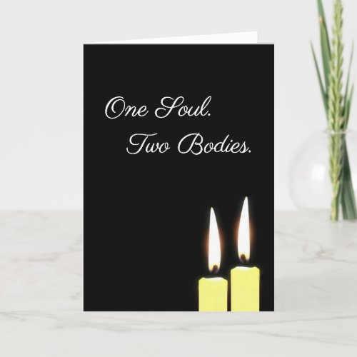 Twin Flames Fire Poem Holiday Card