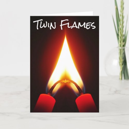 Twin Flames FIRE Two Became One Holiday Card