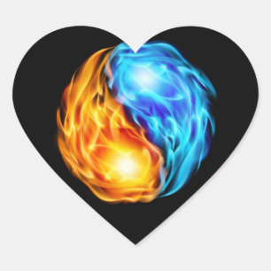 Twin Flames Heart Sticker