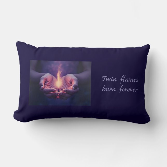 Twin Flames Lumbar Pillow (Front)