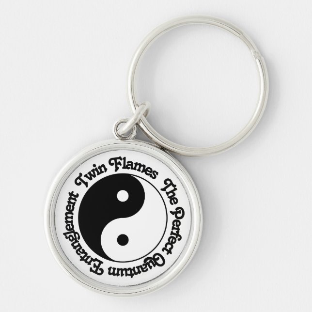 Twin Flames Quantum Entanglement Yin Yang Keychain (Front)