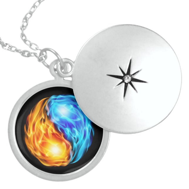 Twin Flames Sterling Silver Necklace (Front)