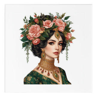 Twin Flower Ladies | Elegant Floral Art Back T-Shi