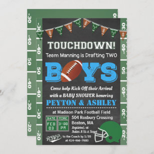 Football themed baby shower 2024 invitations