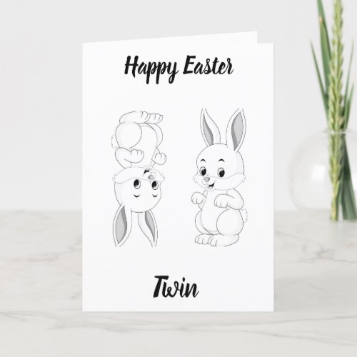 TWIN FOR EASTER_A BIT OF HUMOR AND LOVE HOLIDAY CARD