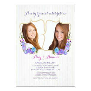 twins graduation invitations zazzle