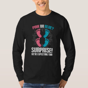 Twin Gender Reveal Quote for a Gender Reveal Twin  T-Shirt
