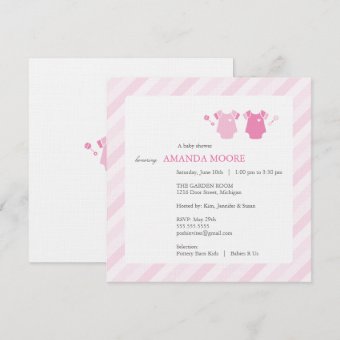 Twin Girl Baby Shower Invitation | Zazzle