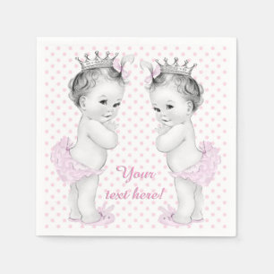 Twin Girl Baby Shower Napkins