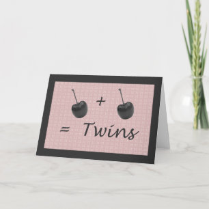 Twin Girl Birth Congratulations Card