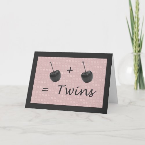 Twin Girl Birth Congratulations Card