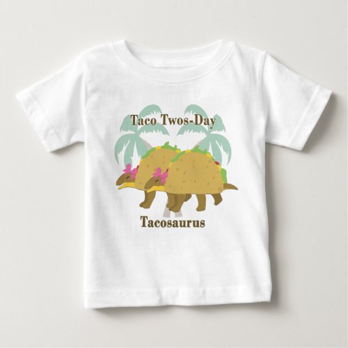 Twin Girl Taco Twos_day Birthday Baby T_Shirt