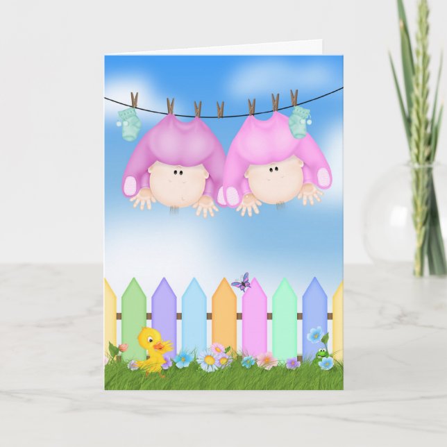 Twin Girls Announcement (Front)