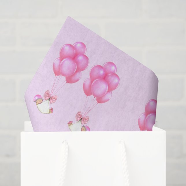 Twin Girls Baby Gift Tissue Paper (Gift Bag)