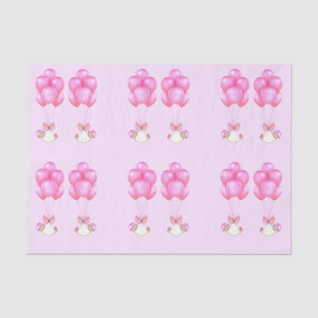 Twin Girls Baby Gift Tissue Paper (Front)