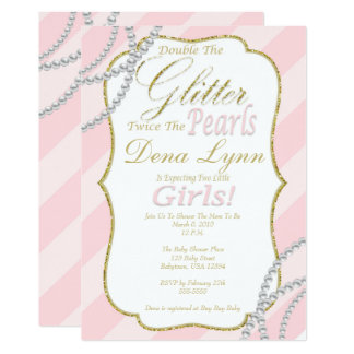 Twin Girls Baby Shower Invitations amp; Announcements  Zazzle