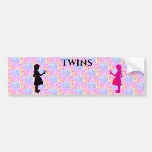 Twin girls Bumper Sticker. Bumper Sticker
