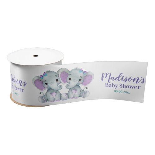 Twin Girls Custom Satin Ribbon Spool Wrapping 