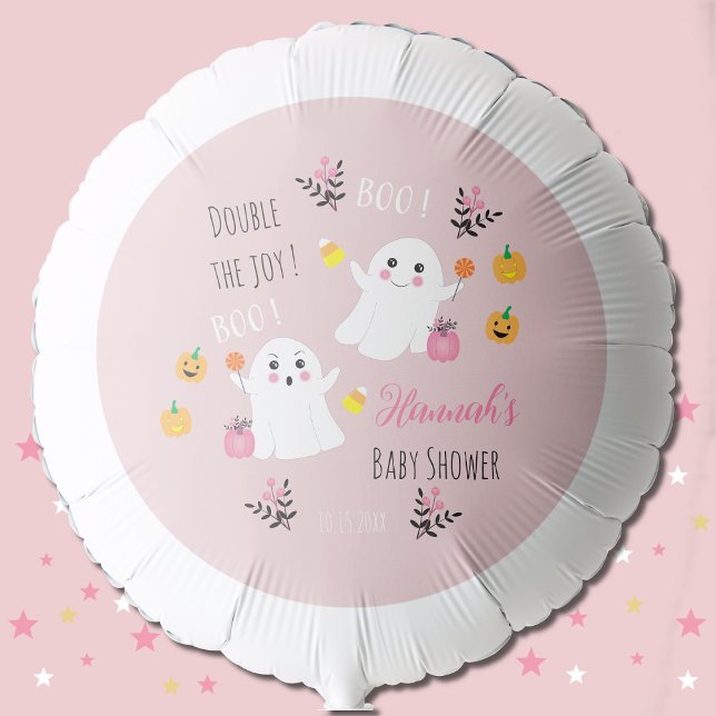 Twin Girls Halloween Baby Shower Balloon (Creator Uploaded)