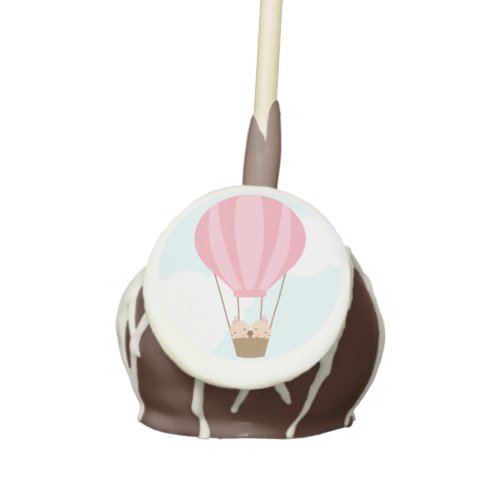 Twin Girls in Hot Air Balloon Cake Pops
