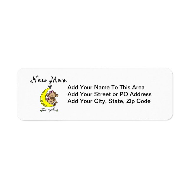 Twin Girls New Mom Gifts Label (Front)