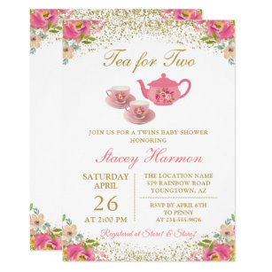 Twins Baby Shower Invitations Zazzle