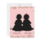 Twin Girls Vintage Pink Baby Shower Invitation