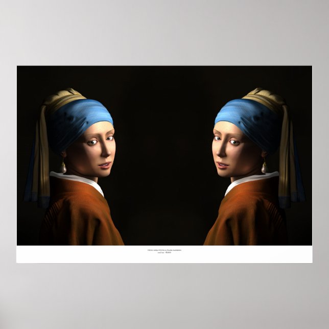 TWIN GIRLS WITH A PEARL EARRING POSTER (Front)