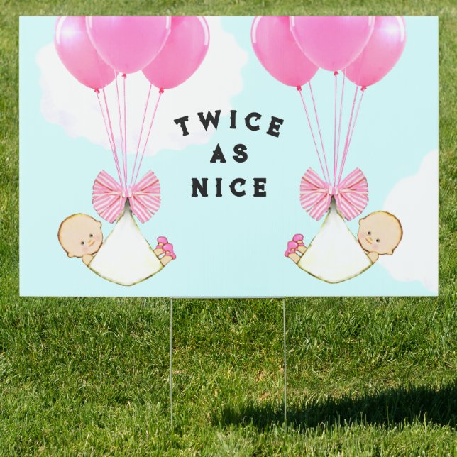 Twin Girls Yard Sign (Insitu)