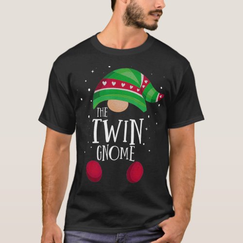 Twin Gnome Family Matching Pajamas Christmas Gift  T_Shirt