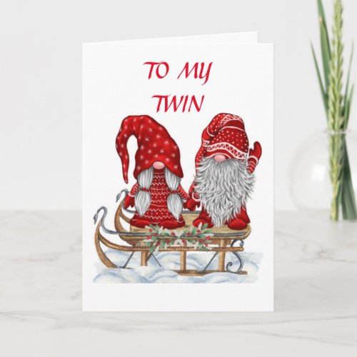 TWIN GNOMES FOR MY TWIN AT CHRISTMAS HOLIDAY 