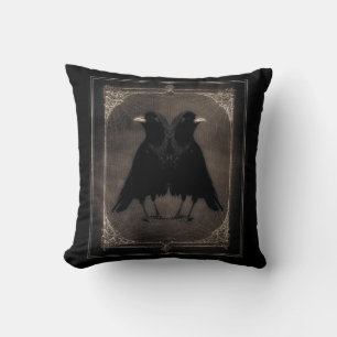Twin Goth Chicks Throw Pillow