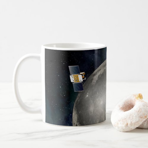 Twin Grail Spacecraft Orbiting The Moon Coffee Mug