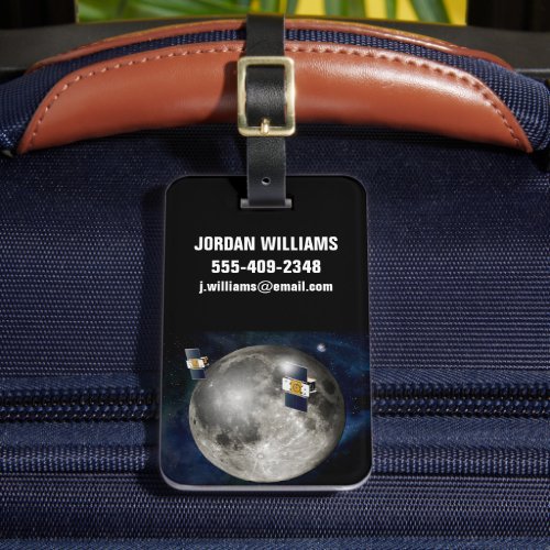 Twin Grail Spacecraft Orbiting The Moon Luggage Tag