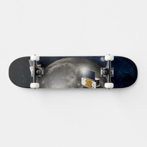 Twin Grail Spacecraft Orbiting The Moon Skateboard