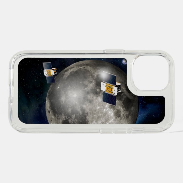 Twin Grail Spacecraft Orbiting The Moon. Speck iPhone Case (Horz)