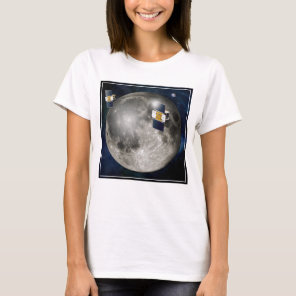 Twin Grail Spacecraft Orbiting The Moon. T-Shirt