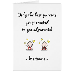 Twin Grandchildren, Grandparent Congratulations, Cards