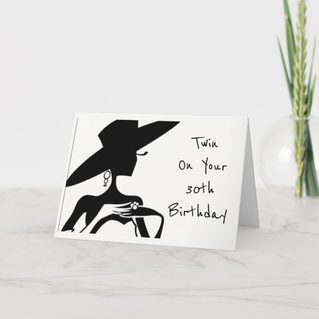 TWIN-HAPPY *30th BIRTHDAY** TWIN'S BIRTHDAY Card (Front)