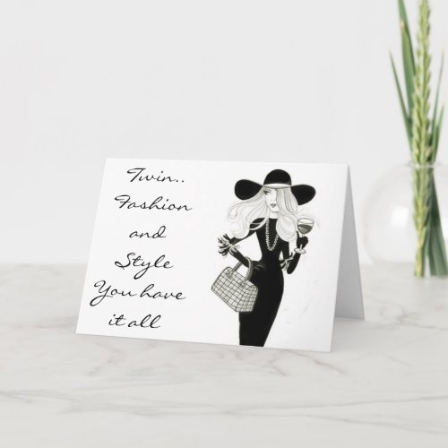 TWINHAPPY BIRTHDAY_FASHIONISTA WITH STYLE CARD