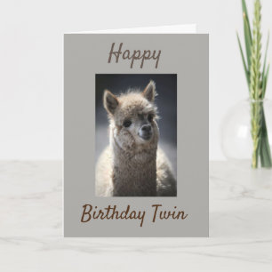 "TWIN" HAPPY BIRTHDAY OLDER TWIN! CARD
