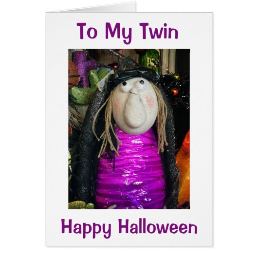 TWIN-HAPPY HALLOWEEN FROM THIS CUTE WITCH CARDS (Front)