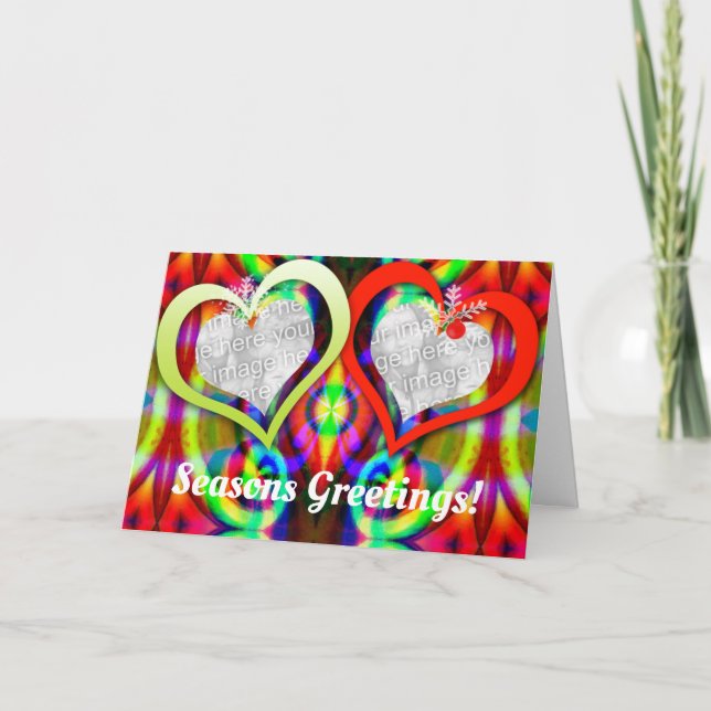 Twin Hearts Festive Seasons Card (Front)